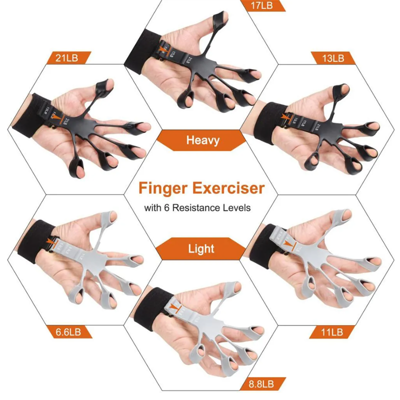 Silicone Grip Strengthener for Finger Rehabilitation and Training