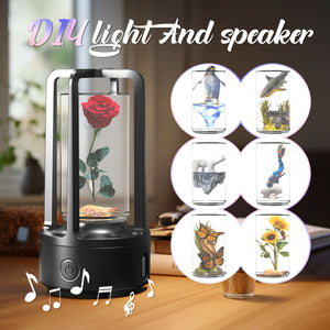 2-in-1 Audio Crystal Light and Bluetooth Speaker Gift - Touch-Controlled Resin Night Light