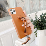 Leather Wrist Strap Phone Case